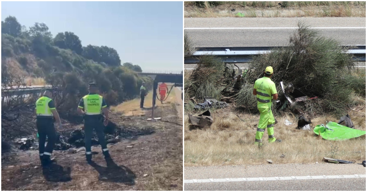 Imágenes muestran cómo quedó lamborghini de fallecido futbolista Diogo Jota: totalmente calcinado