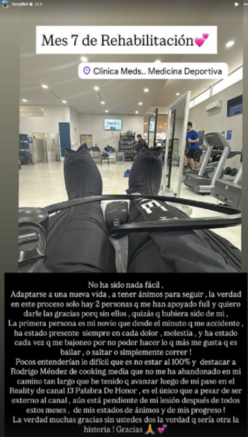 Fanny Cuevas contó detalles de su rehabilitación tras grave accidente: “No ha sido nada de fácil”