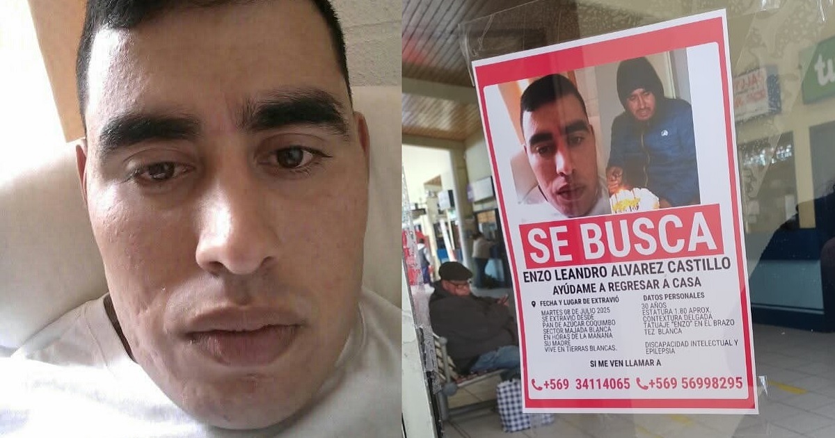 Enzo Álvarez, hombre desaparecido en La Serena