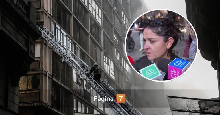 Madre rescatada con su hijo durante incendio en el centro de Santiago entregó dramático relato