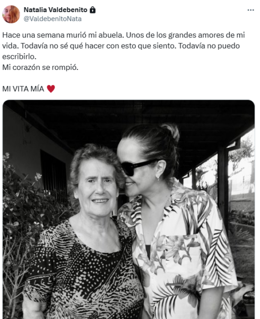 Natalia Valdebenito sufrió la muerte de su abuela