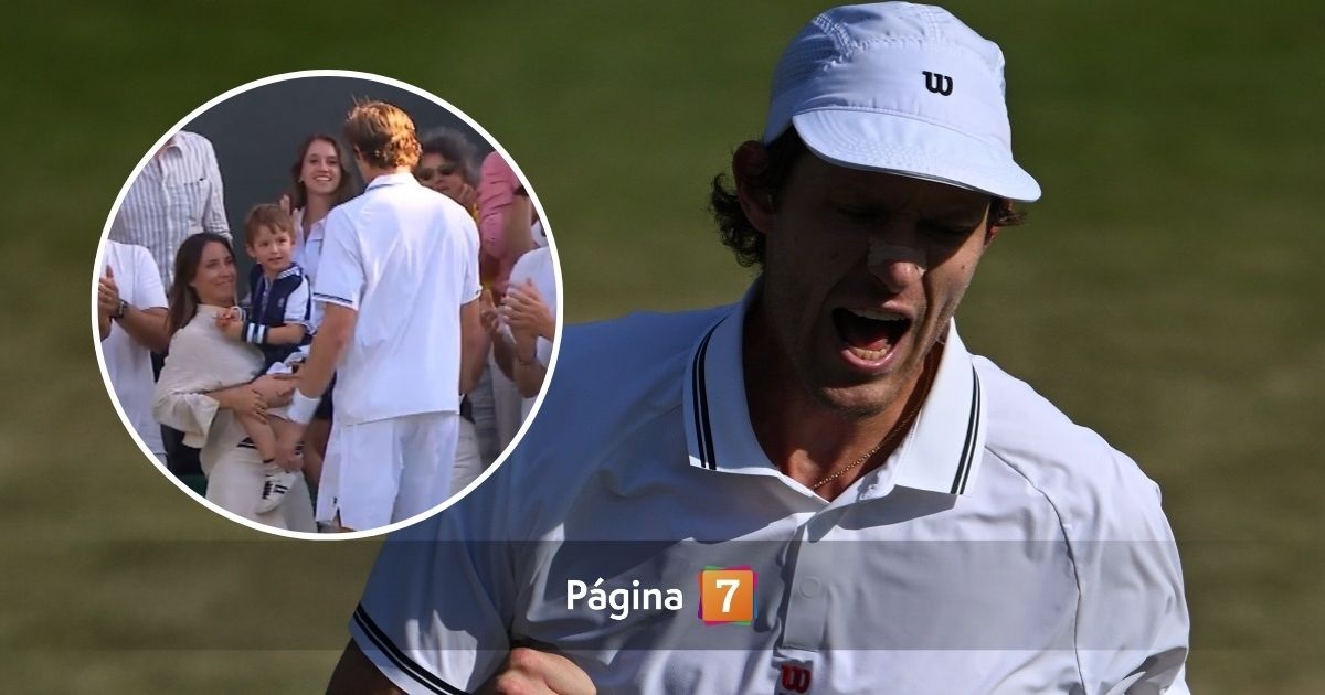 Nicolás Jarry celebró con su familia el triunfo ante Fonseca en Wimbledon