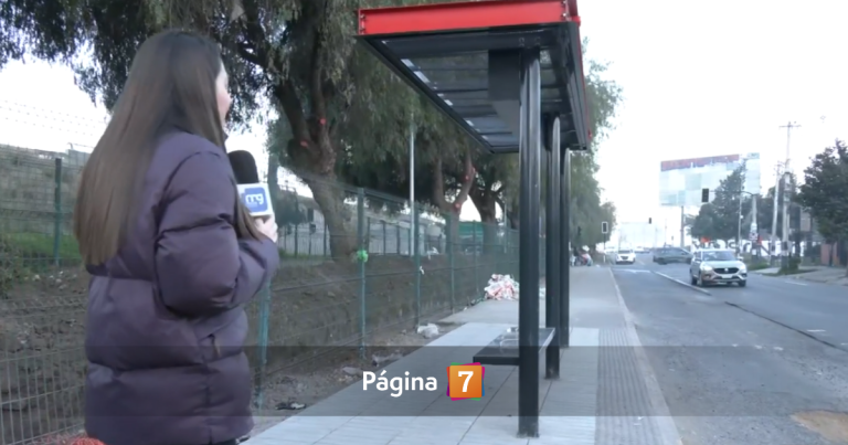 ¿Chambonada?: forma en que instalaron paradero en Renca causa risas y enojo