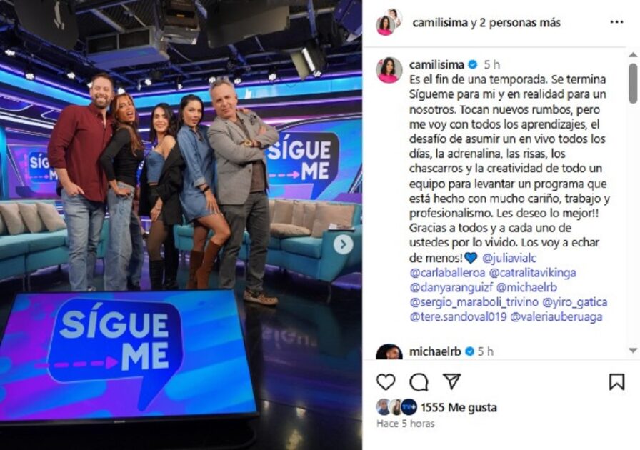 Camilísima rompió el silencio tras su inesperada salida de Sígueme