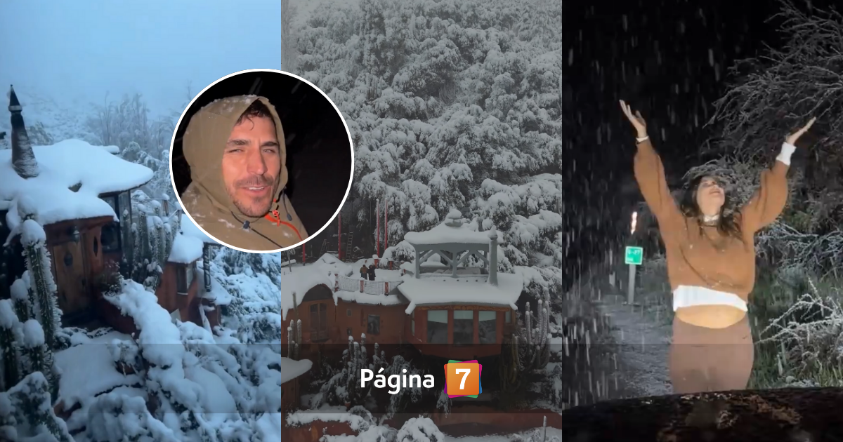 Narnia Pangal Andrade y Meli Noto impactaron con mágicas postales de la nieve en el Cajón