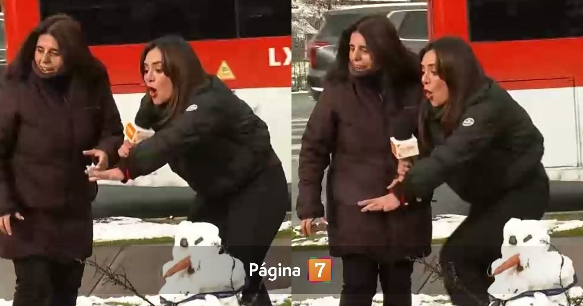 Nieve provocó accidente en vivo que asustó a periodista Daniela Muñoz