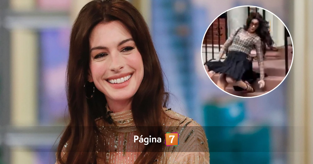 Anne Hathaway sufrió fuerte caída, pero lo tomó con humor