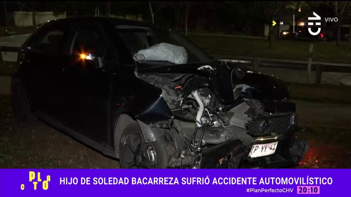 Hijo de Soledad Bacarreza protagonizó violento accidente en Las Condes: auto terminó destruido