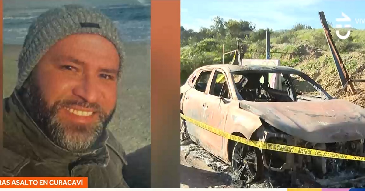 Encuentran auto quemado de ingeniero asesinado en Curacaví 
