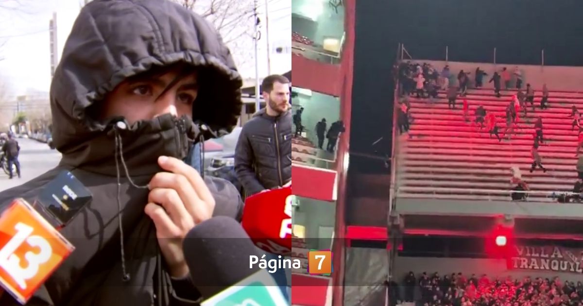 El crudo relato de hincha de la U que cayó al vacío en el estadio de Independiente: "Nos empujaron"