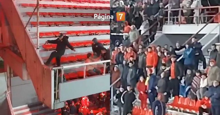 Impactante video muestra a hinchas de Independiente pidiendo detener agresión a barrista de la U
