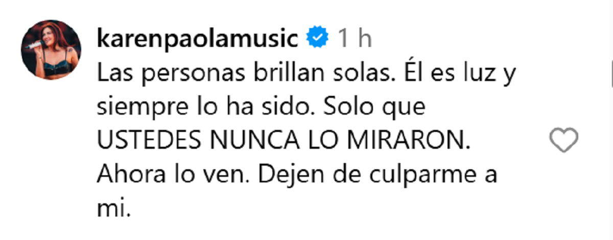 Karen Paola escribió conmovedor mensaje a Juan Pedro en medio de quiebre: “Lo nuestro siempre…”