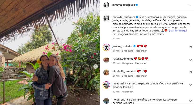 Mayte Rodríguez le dedicó tierna publicación a Carolina Arregui en su cumpleaños: "Mujer mágica"