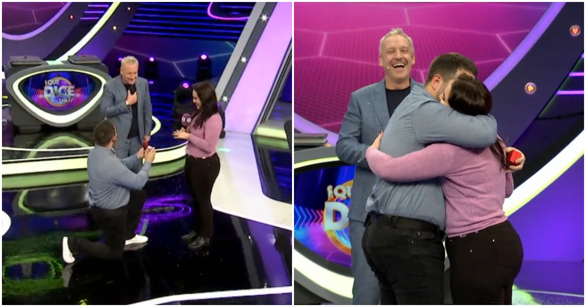 Participante pidió matrimonio en Qué dice Chile y Martín Cárcamo lo sorprendió con inesperado regalo