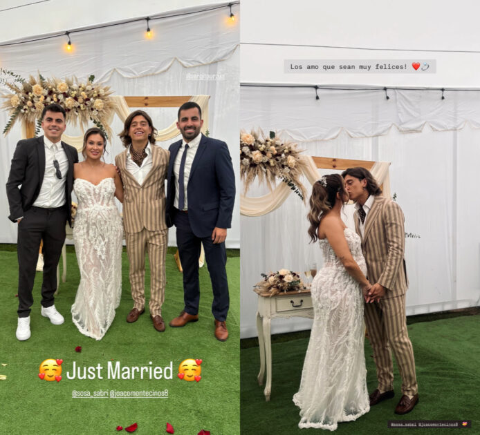 Sabrina Sosa sorprendió con Joaquín Montecinos: lució radiante en su boda con 7 meses de embarazo