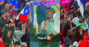 Gabriel Boric celebró junto a su guagua partido de Chile con Nueva Zelanda: así festejó