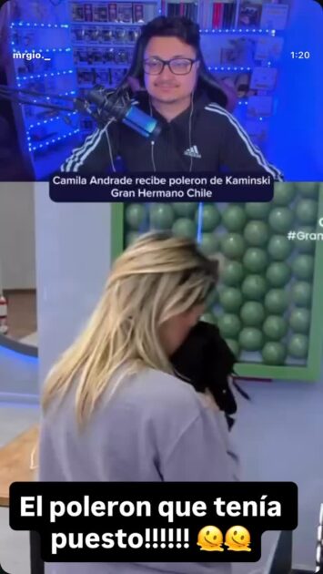 Camila Andrade vestía polerón de Francisco Kaminski