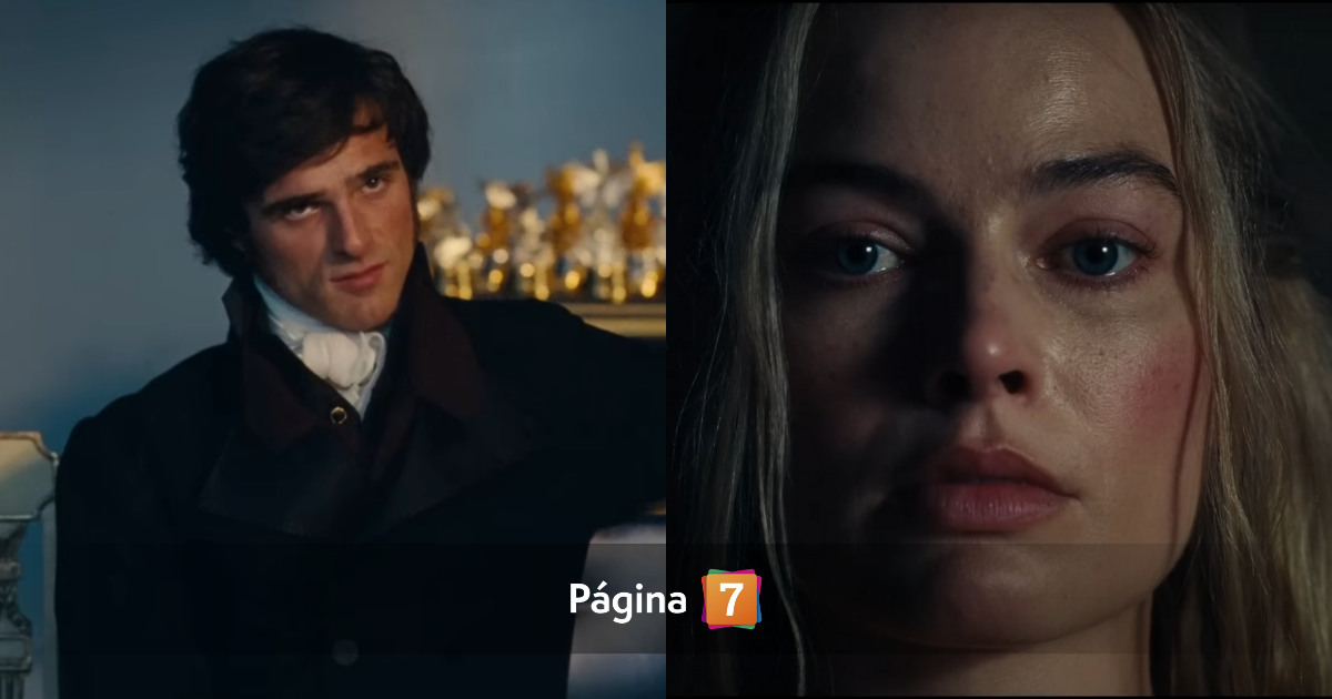 Jacob Elordi y Margot Robbie en Cumbres Borrascosas