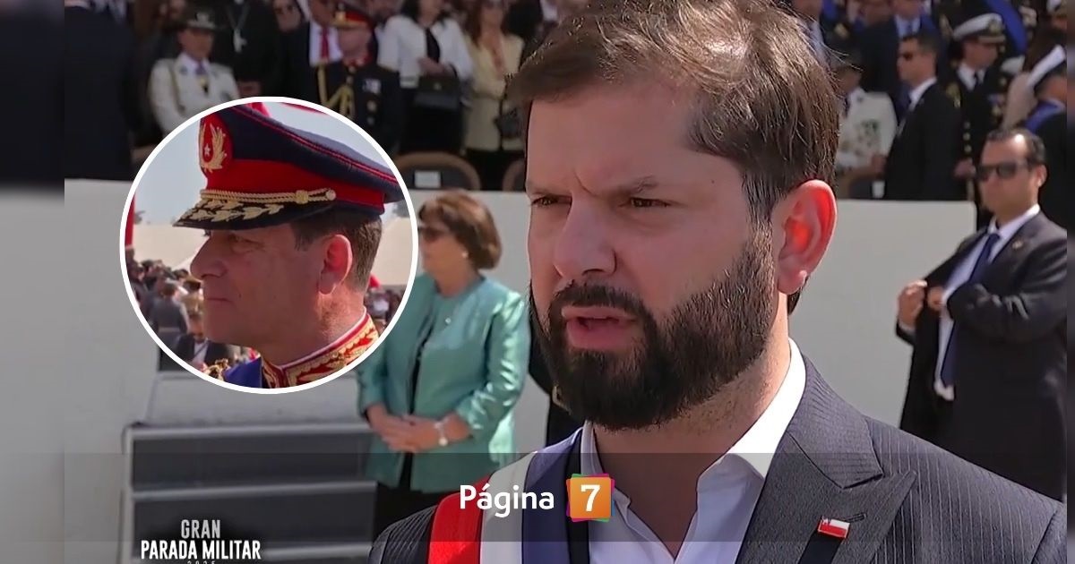 Gabriel Boric se cuadró con general Iturriaga sobre narcotráfico en Fuerzas Armadas en su última Parada Militar