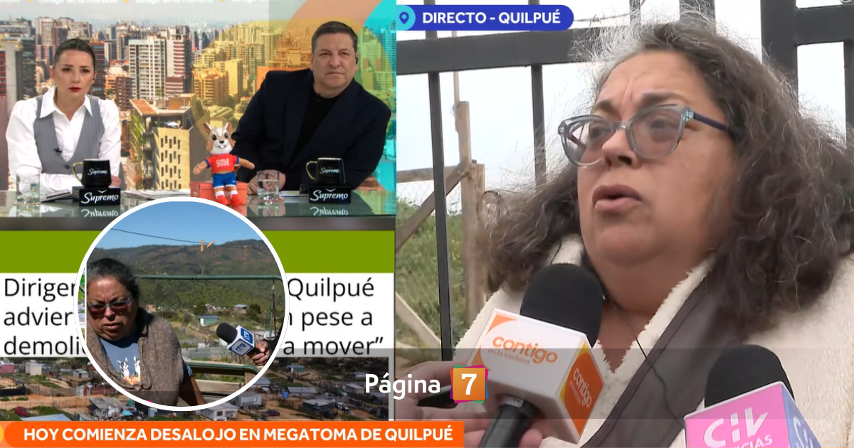 Pobladora de toma que discutió con Neme reapareció en CHV: Andrea Arístegui la frenó