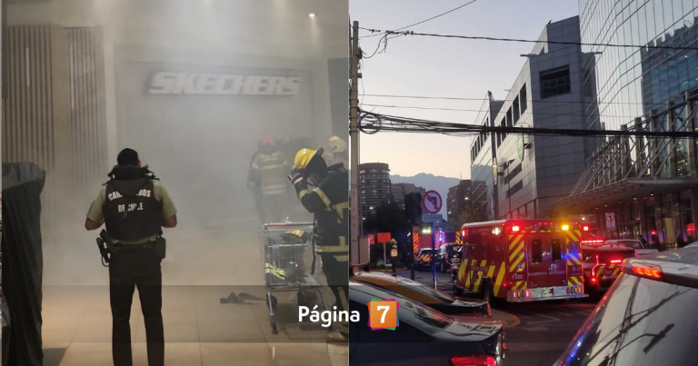 Incendio en Mall Costanera Center obligó a evacuar trabajadores y cerrar calles aledañas