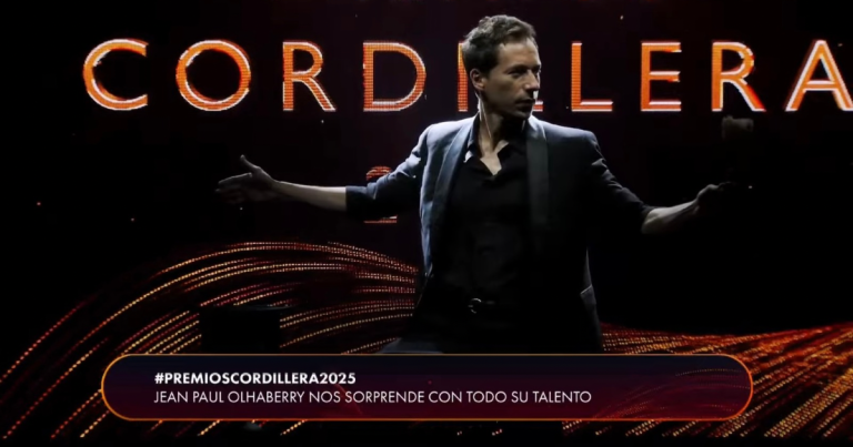 Jean Paul Olhaberry deslumbra en los Premios Cordillera 2025: así fue su presentación