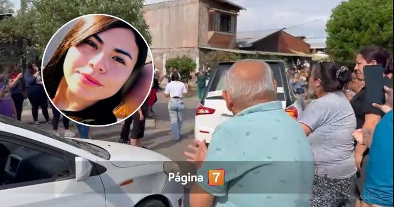 Entre aplausos y dolor: así fue la llegada del féretro de Krishna Aguilera a San Bernardo