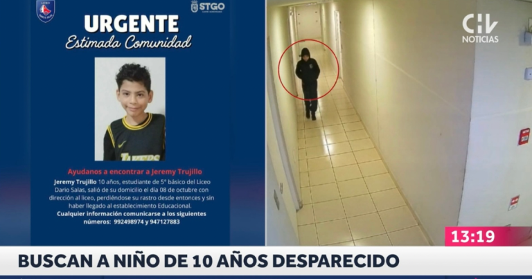 Angustia en Estación Central: niño de 10 años lleva dos días desaparecido tras salir rumbo al liceo