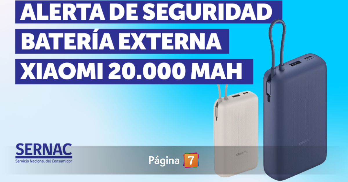 Sernac alerta por falla en baterías externas Xiaomi: se sobrecalientan y podrían causar quemaduras