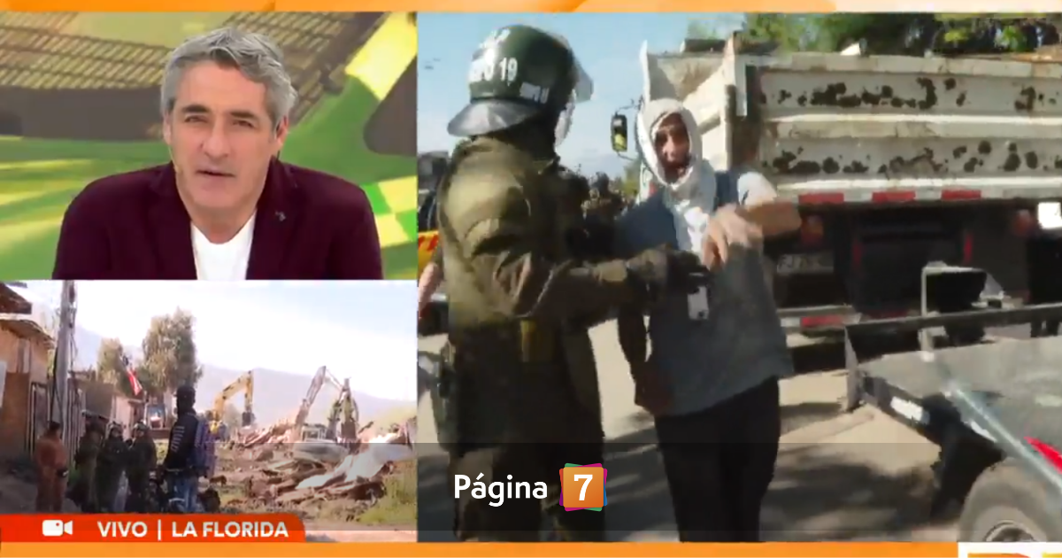 sujeto atacó con clavos a equipo de Tu Día durante desalojo en toma Dignidad