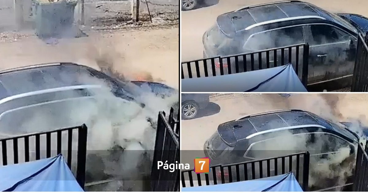 Auto se incendia en Rengo: había aprobado revisión técnica minutos antes
