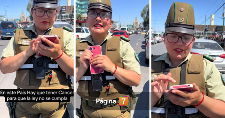 La aplaudida respuesta de carabinera a conductor venezolano que intentó 'funarla' en fiscalización