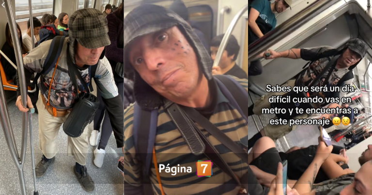 Pasajeras exponen a hombre disfrazado de 