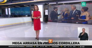 Así informó Cony Santa María triunfo de Juan Manuel Astorga y Mega en Premios Cordillera