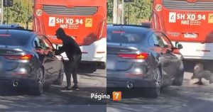 Revelan momento exacto en que delincuente es atropellado en intento de encerrona en Independencia