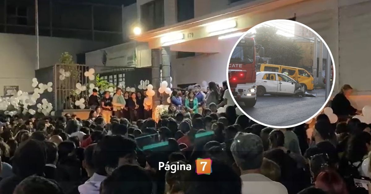 Realizan conmovedora velatón por niño que murió en brutal volcamiento de furgón escolar en Recoleta