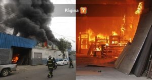 Gigantesco incendio arrasa con empresa de muebles en Pedro Aguirre Cerda
