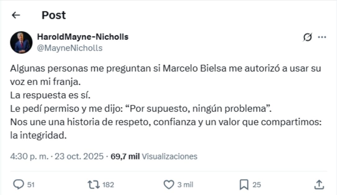 Tuit de Harold Mayne‑Nicholls