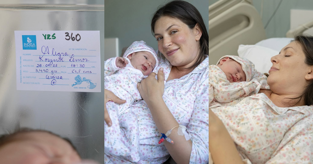 Eugenia Lemos mostró tiernas fotos del primer día con su hija Alegra: "El mejor regalo"