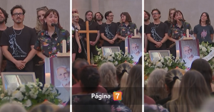 Emotivo homenaje: actores cantan 'La pérgola de las flores' durante velorio de Héctor Noguera