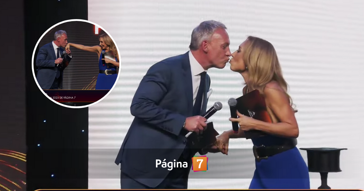 El piquito entre Karen Doggenweiler y Martín Cárcamo que dio inicio a los Premios Cordillera