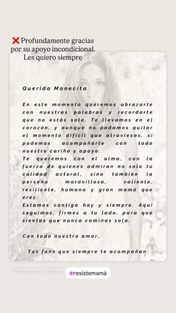 Mane Swett agradeció apoyo tras rudo revés judicial por custodia de su hijo: "Les quiero"