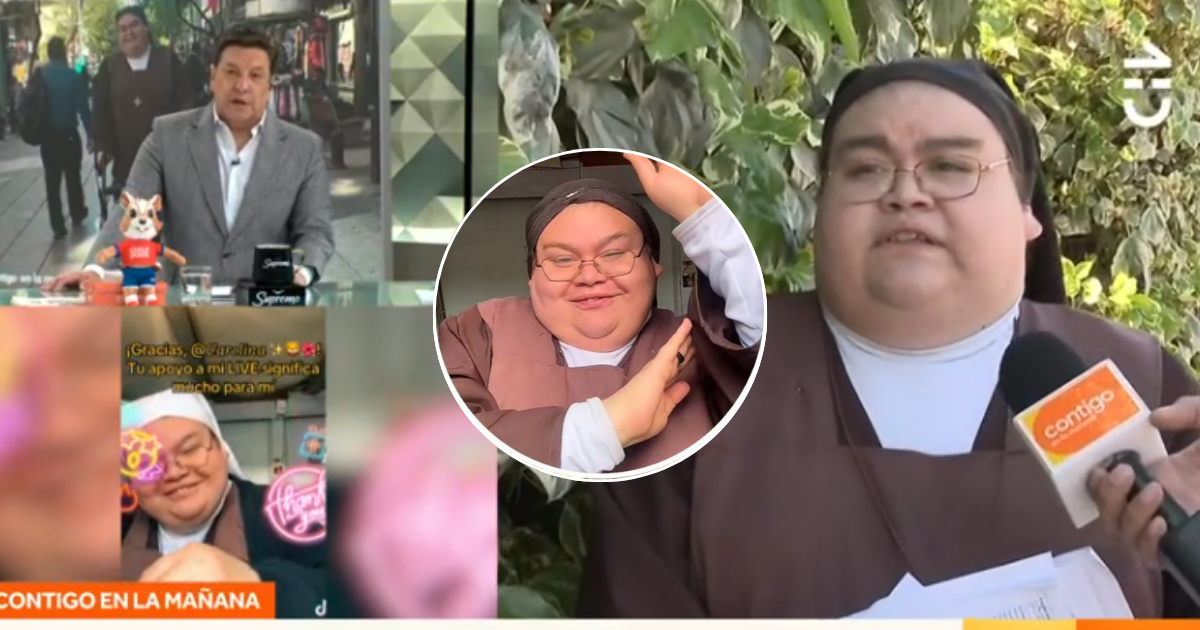 Falsa monja de TikTok protagonizó tenso cruce con matinal de CHV: acusó ataque en su contra