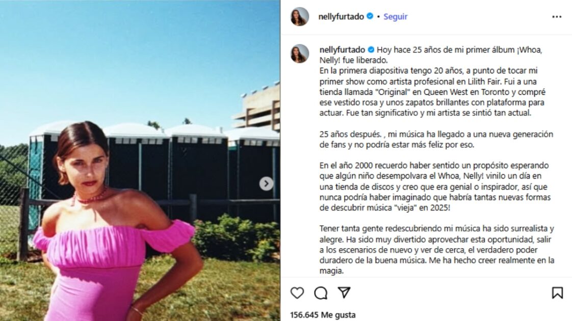 Nelly Furtado anuncia que dejará los shows en vivo