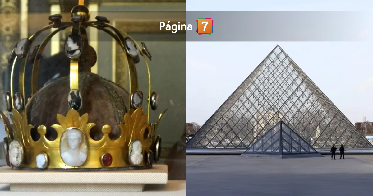 Roban joyas del Museo del Louvre en París