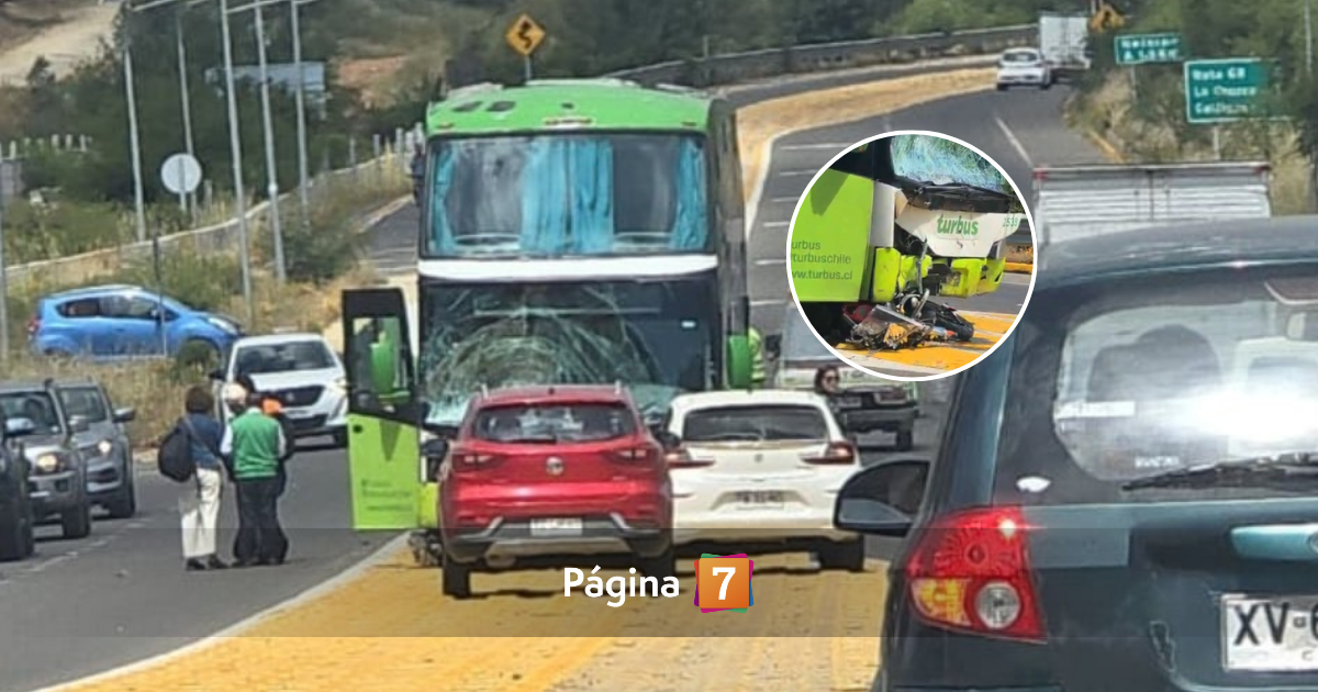 trágico accidente en quilpúe entre moto y bus