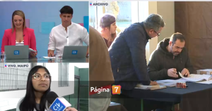 Con pantuflas y pijama joven fue captada por CHV camino a excusarse en las elecciones