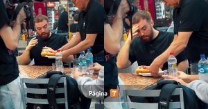 Ibai Llanos quedó impactado tras probar un completo en tradicional local durante su visita a Chile