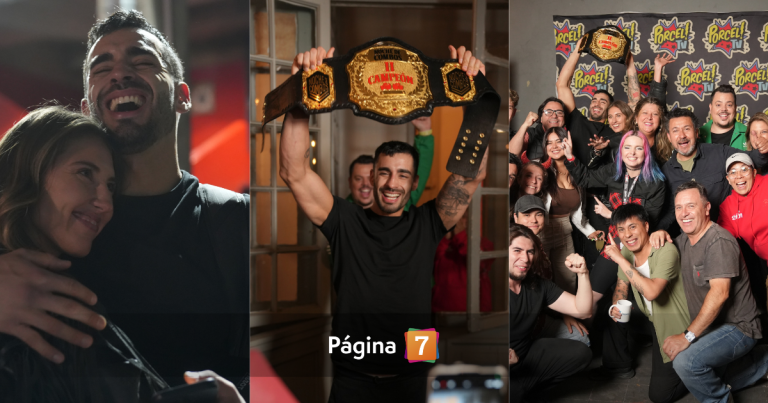 La celebración de Jorge Aldoney tras ganar en la Noche de Combos 2