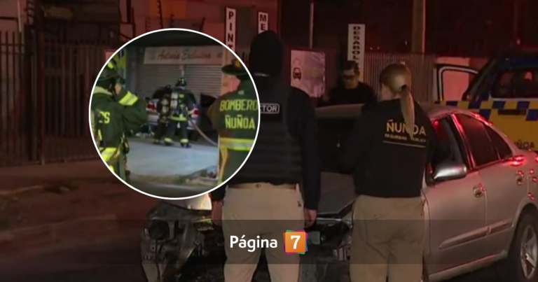 Persecución en Ñuñoa terminó con dos menores detenidos y un choque: casi atropellan a carabinero